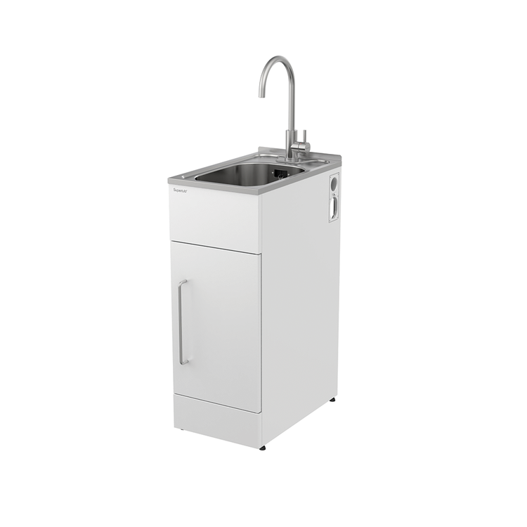 Supertub Series 4, Slim, Door Model, with S/S Lead Free Gooseneck Tap - STSLIMTAP4