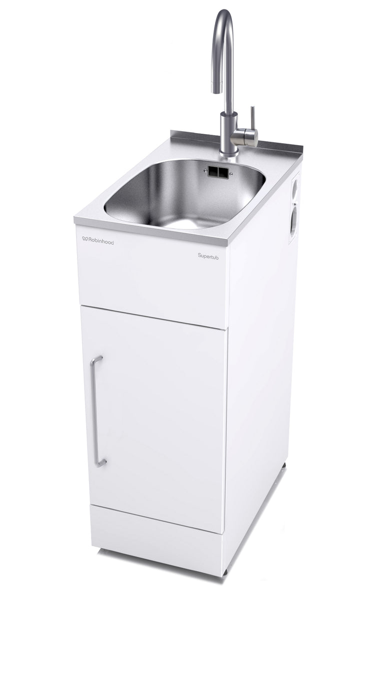 SUPERTUB SERIES X, SLIM, DOOR MODEL, WITH S/S GOOSENECK TAP, FOR KOHC