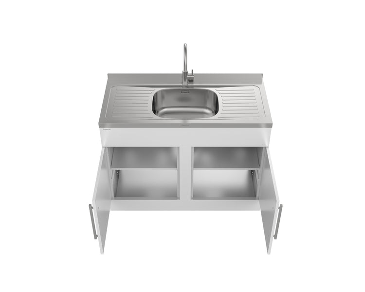 Supertub Series 4, Wide Body, Dual Door Model, with S/S Lead Free Gooseneck Tap - ST1204