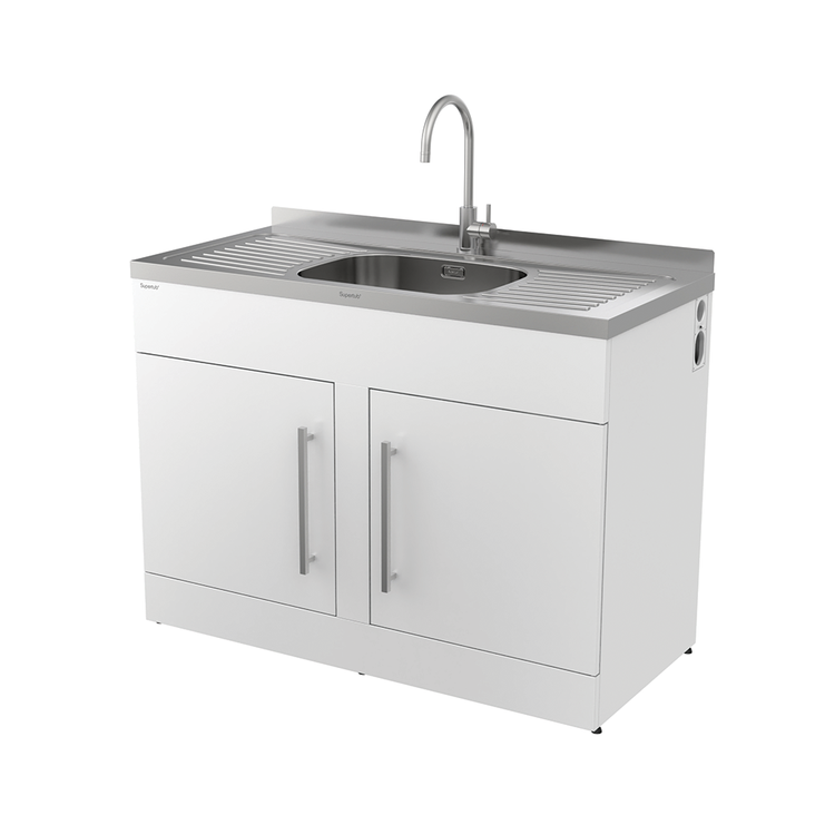 Supertub Series 4, Wide Body, Dual Door Model, with S/S Lead Free Gooseneck Tap - ST1204